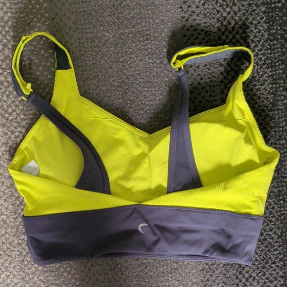 ZYIA Neon Yellow & Charcoal Ribbed Sports Bralette - Picture 2 of 5